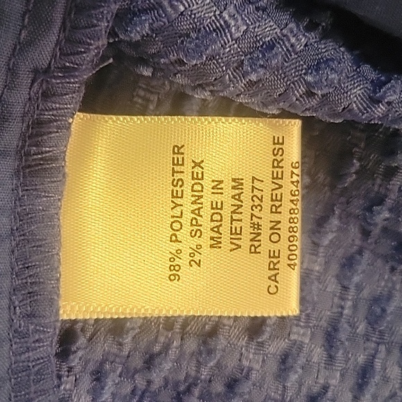 ELLE Royal Blue Indigo Bloom Shorts, Size: 6 - Picture 3 of 7